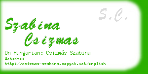szabina csizmas business card